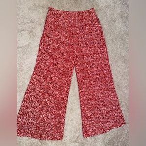 Red Printed Palazzo Pants
